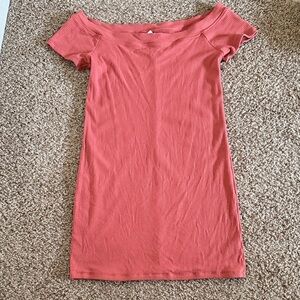 Old Navy Off-Shoulder Ribbed Tunic - Pink
